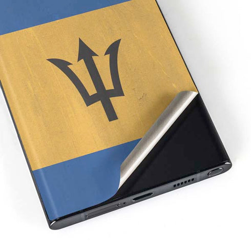 Barbados Flag Distressed Galaxy Skins